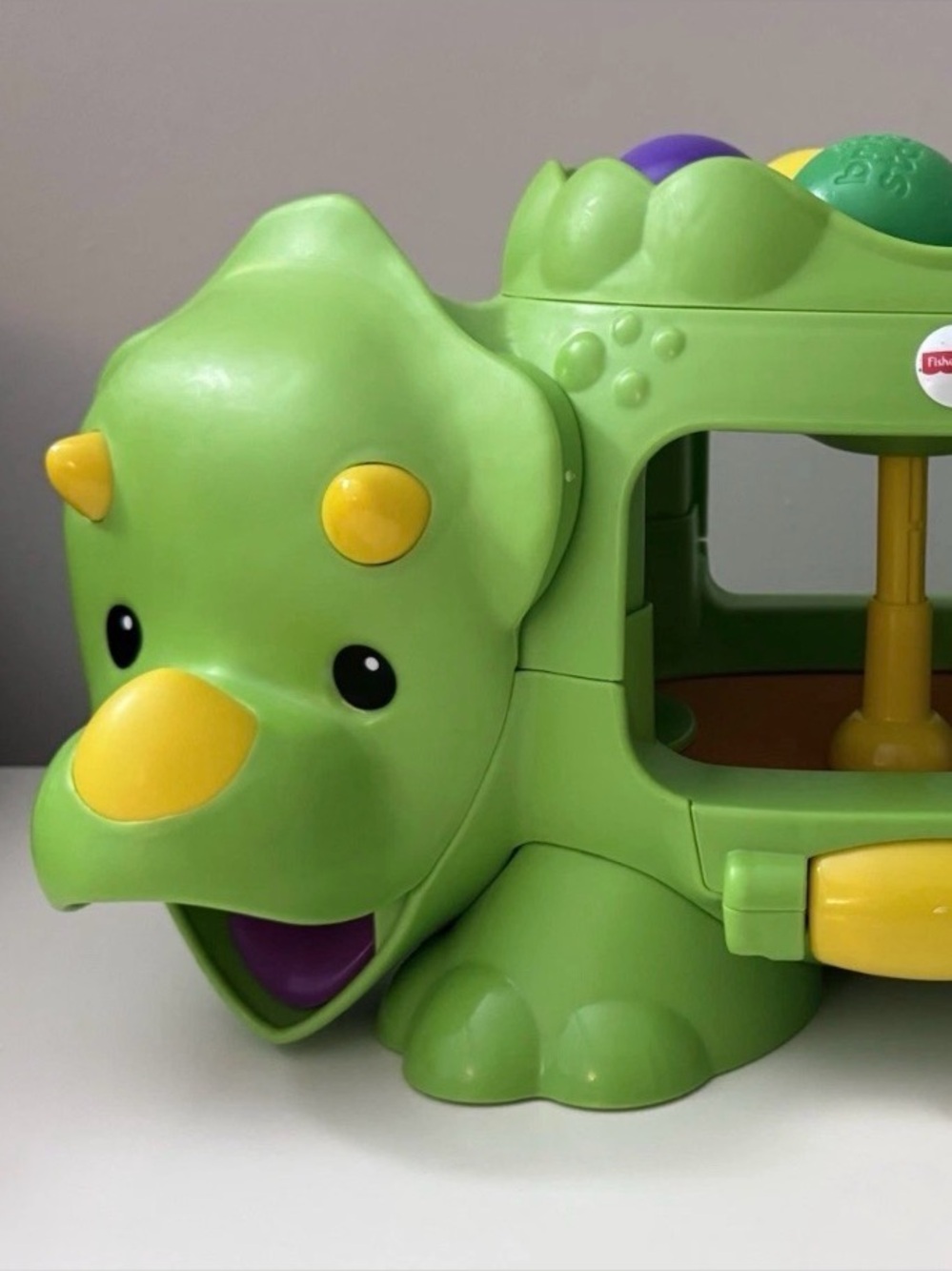 Fisher-Price Poppin’ Triceratops dinosaur ball popper toy 4 balls(Tested)